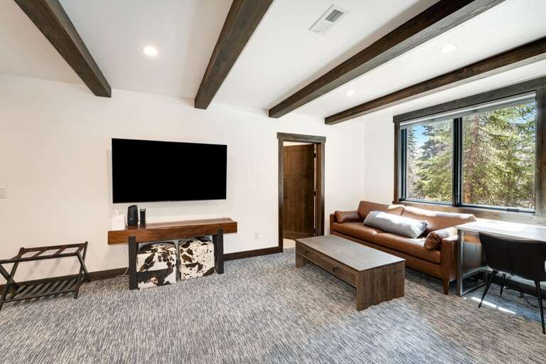 Bunk Room Seating Area- with Sofa Seating, Smart TV and 2 En Suite Bathrooms! | Middle Level