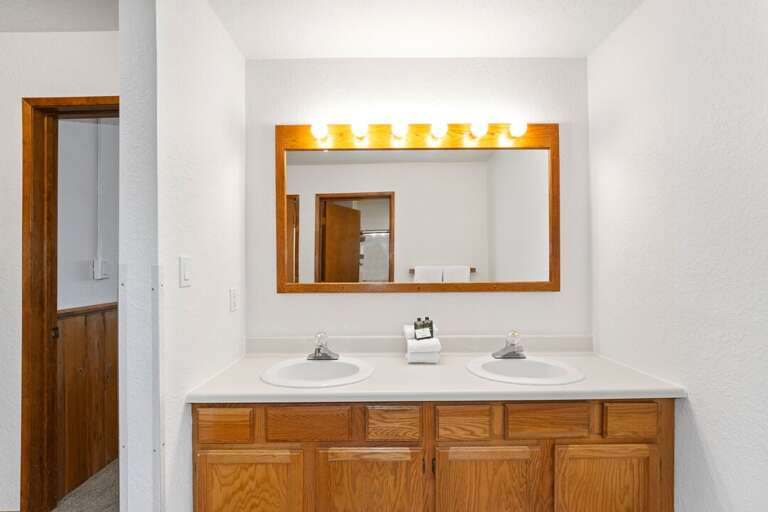 Well Lit Double Vanity | Lower Level Well Lit Double Vanity | Lower Level