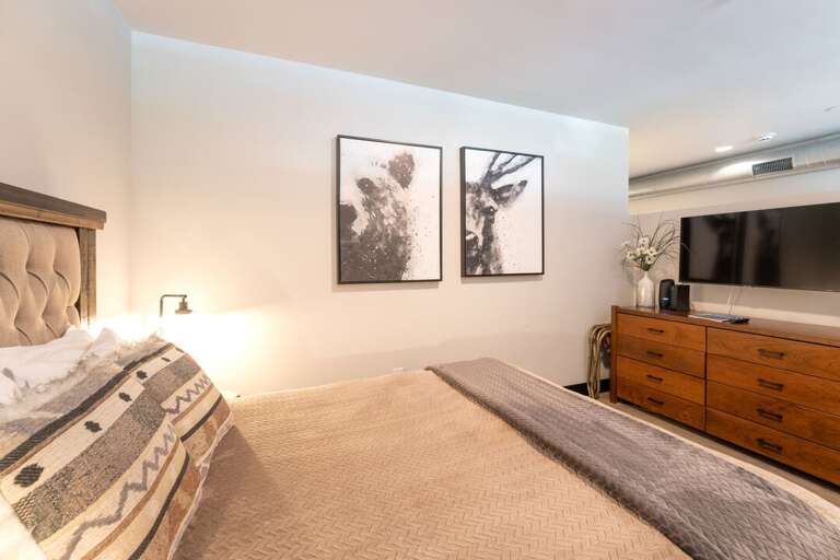Queen bed with smart tv | Loft