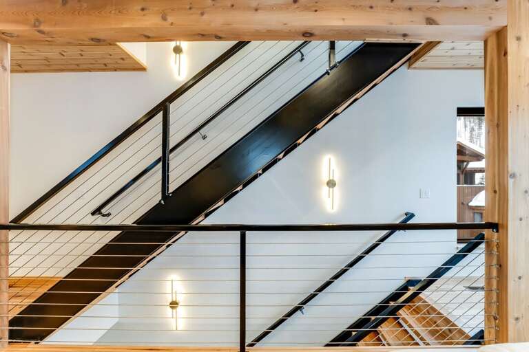 Stairways to each floor