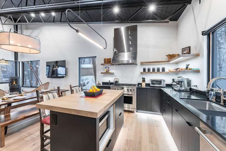 Fully Equipped Kitchen with High End Stainless Steel Appliances | Upper Level