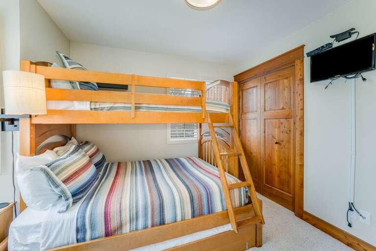 Bedroom 3 (Upper Level)- Twin over Full Bunk Bed with Twin Trundle | Upper Level