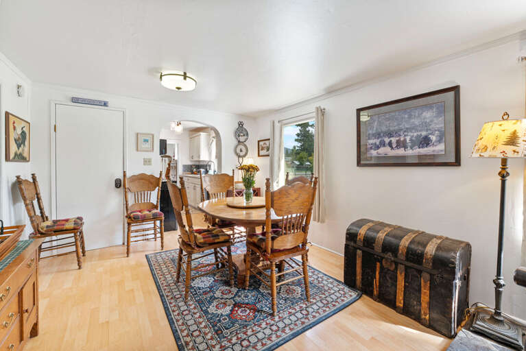 Wood dining table with seating for six | Main Level