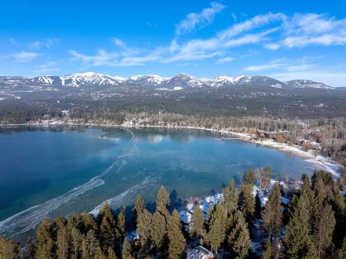 Southern View of  Whitefish Lake and the Ski Slopes | Exterior