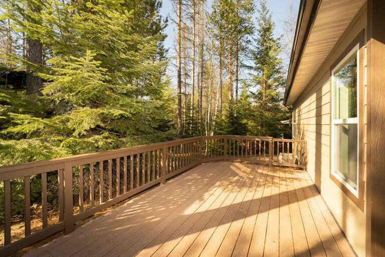 Outdoor back patio deck