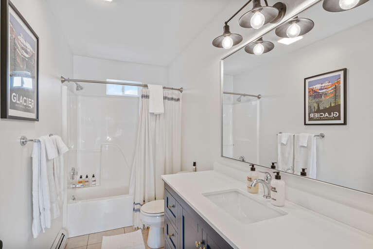 Lower Level Full Shared Bathroom with Tub/Shower Combo Lower Level