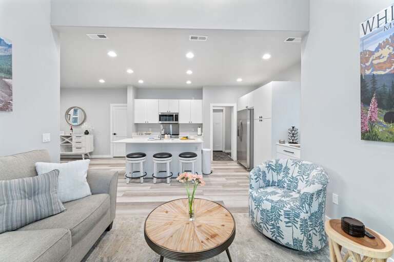 Living Room Open to Kitchen | Main Level Living Room Open to Kitchen | Main Level