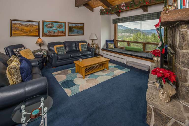 Beautiful views while sitting on a comfortable couch