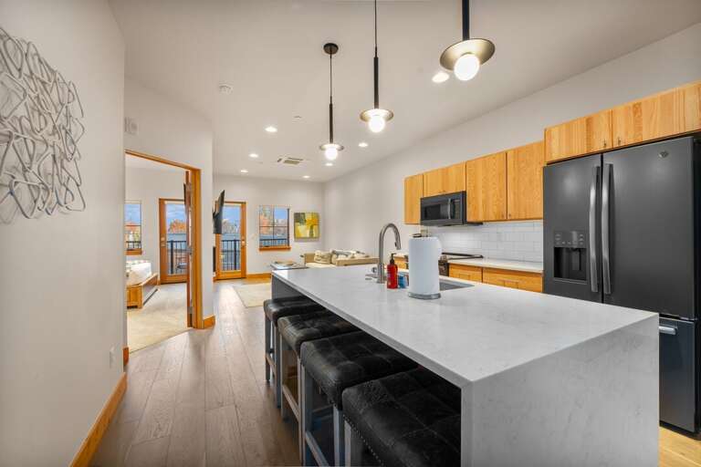 Bar seating for four.