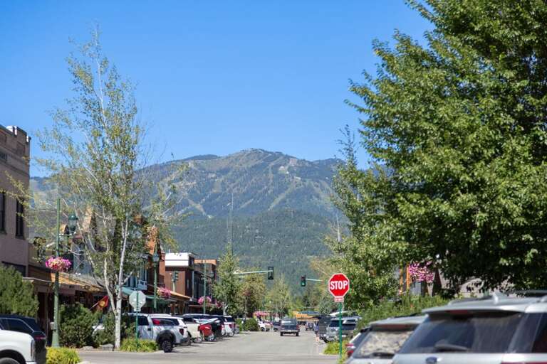 Enjoy beautiful mountain views from downtown.