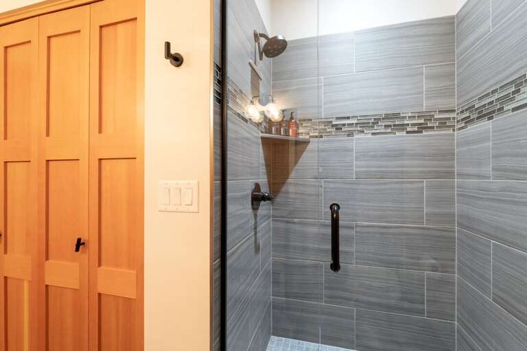 Walk-in shower.