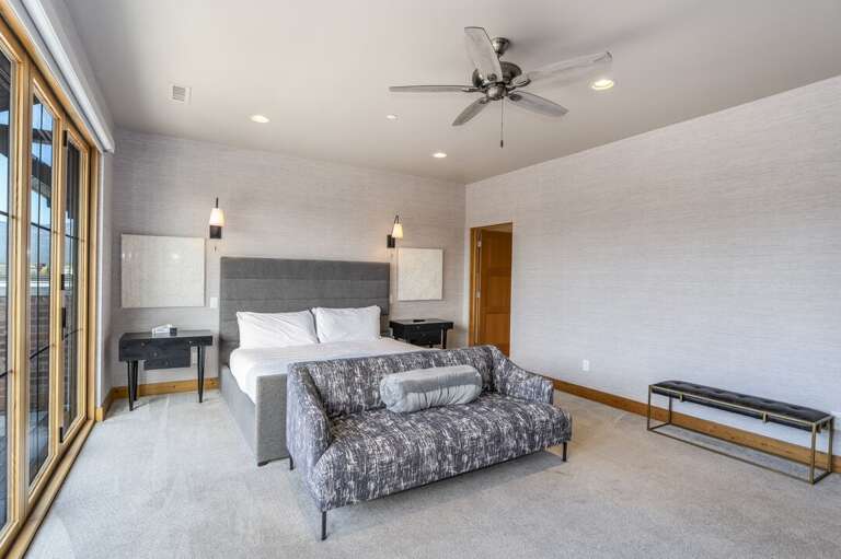 Summit Loft primary with a king-size bed.