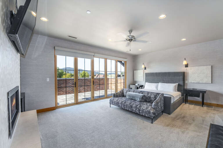 Summit Loft primary with a king-size bed.