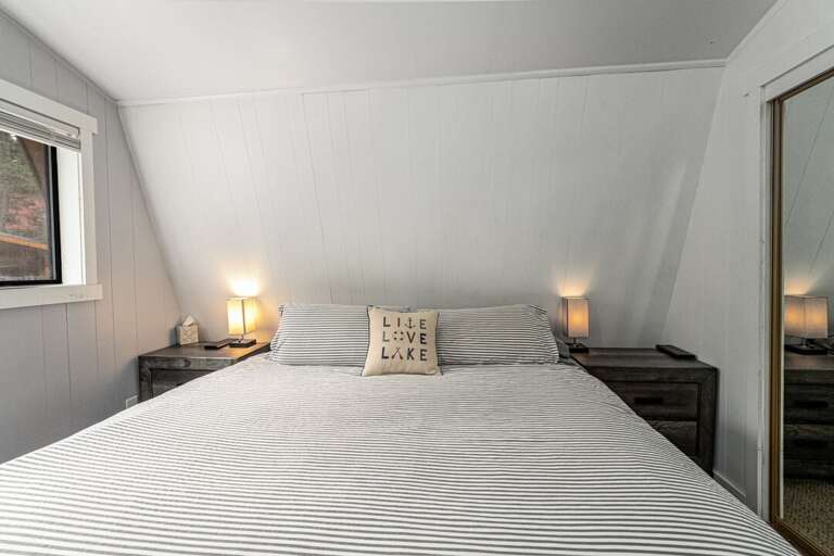 Primary bedroom offers a king bed | Upper Level Primary bedroom offers a king bed | Upper Level