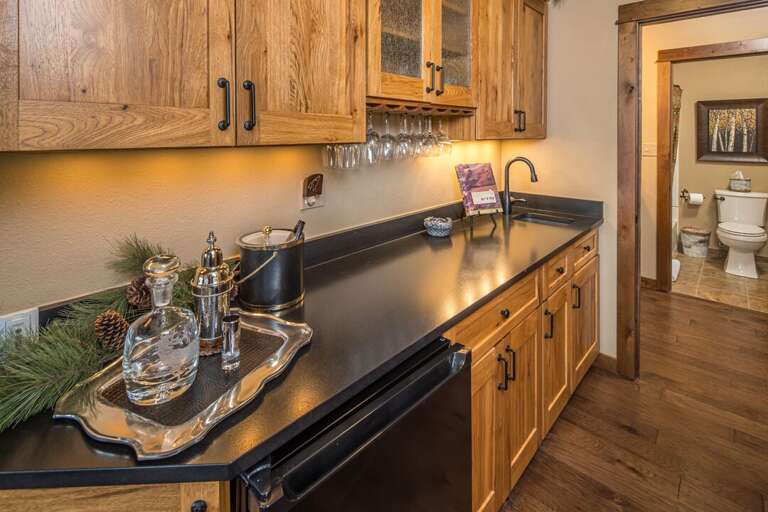 Enjoy a glass of wine after your adventures | Main Level