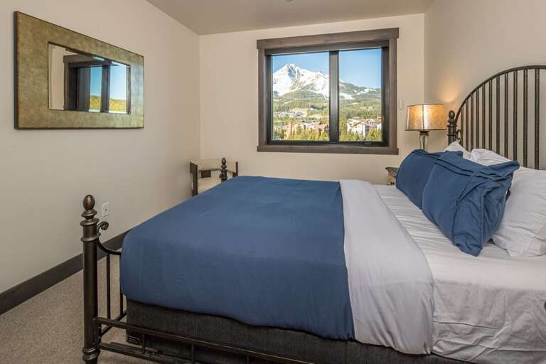 The second bedroom with great views of Lone Peak. | Main Level