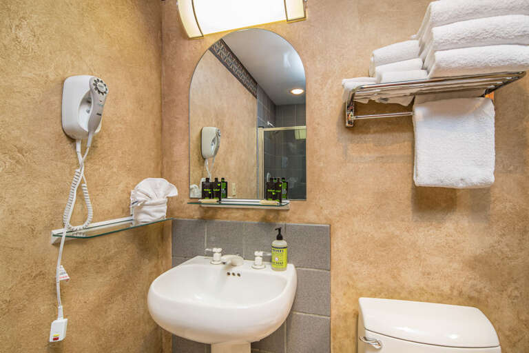 Second bathroom includes a stand-up shower | Main Level