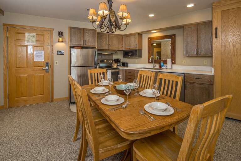 Enjoy a homemade meal with seating for 6 at the dining table | Main Level