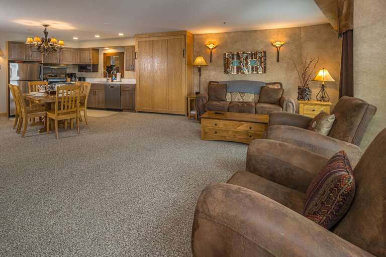 Spacious great room makes it easy to relax after spending the day in fresh powder | Main Level