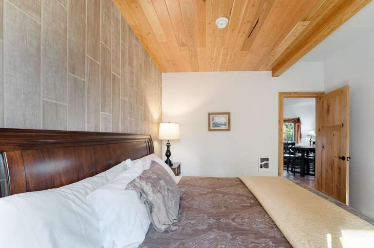 Unwind after a day of adventuring in Montana with the king-size bed! | Main Level | Northern Lights