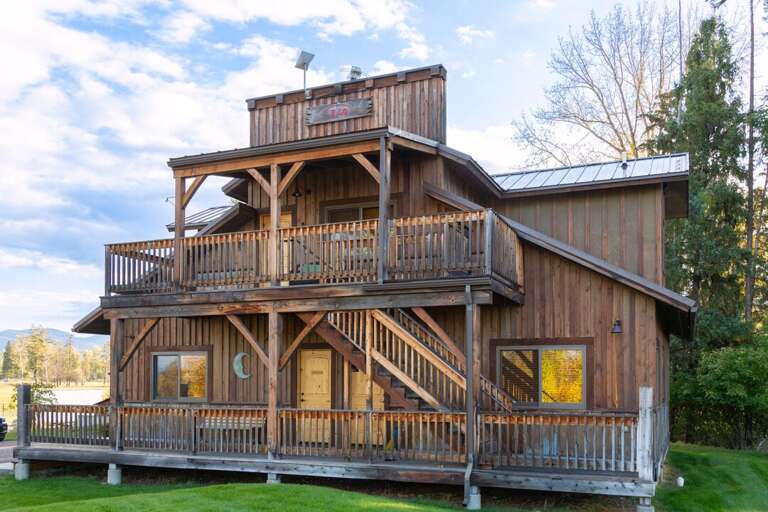 One of three private cabins.