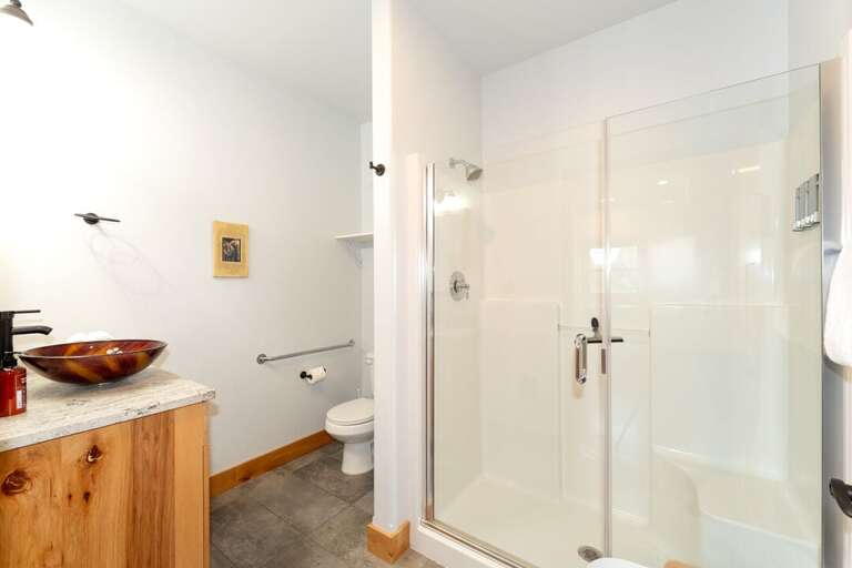 Large stand-up shower. | Main Level