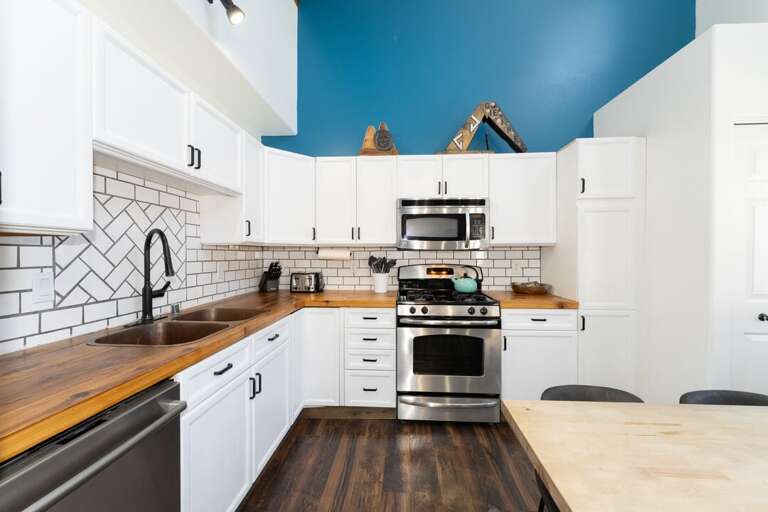 Bright kitchen.