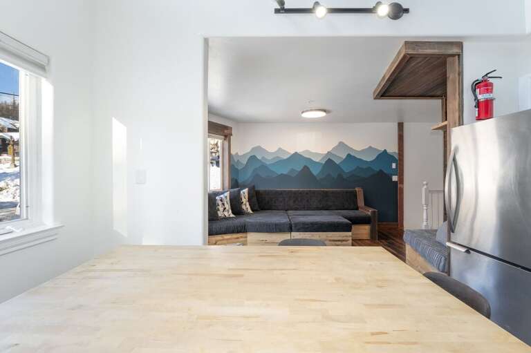 Kitchen to living room.