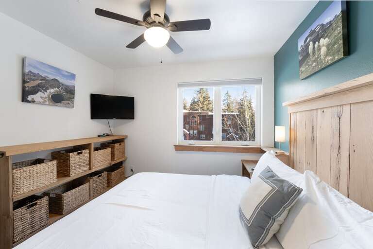 Primary bedroom with storage.