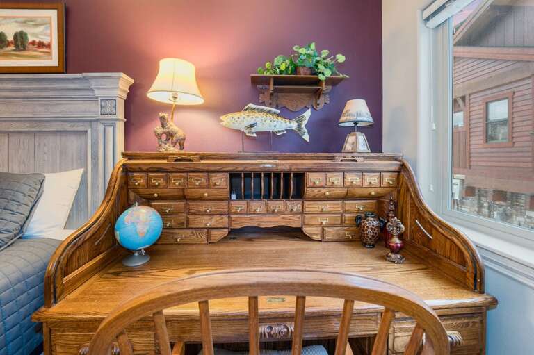 Desk space for work.