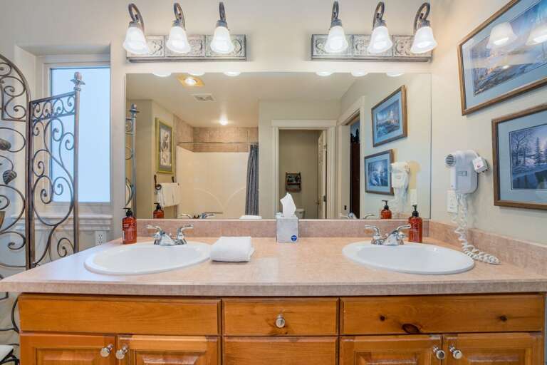 Dual vanity sink.