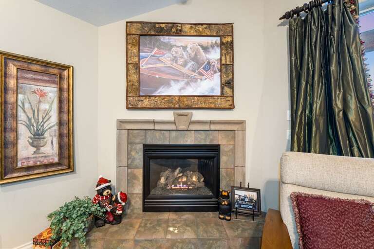 Gas fireplace to cozy up to.
