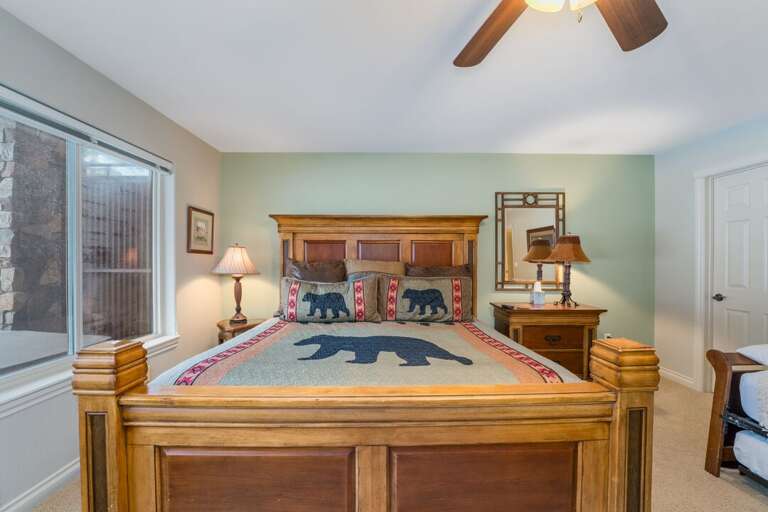 King size bed.