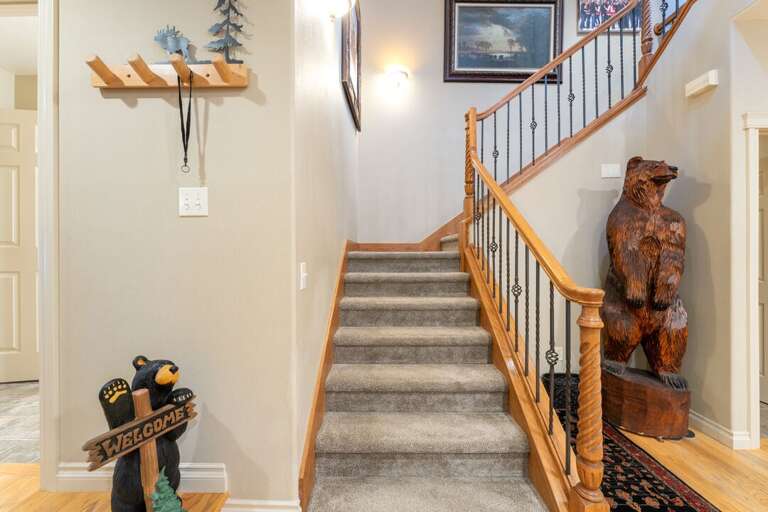 Staircase to the upper level.
