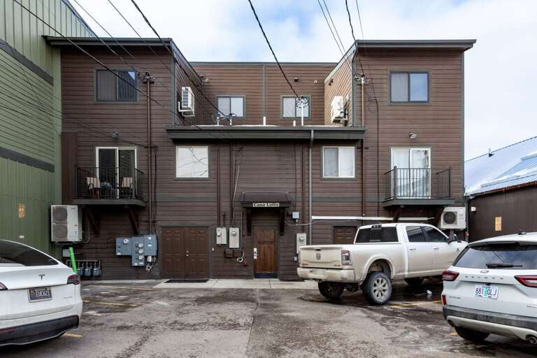 Parking and entrance.