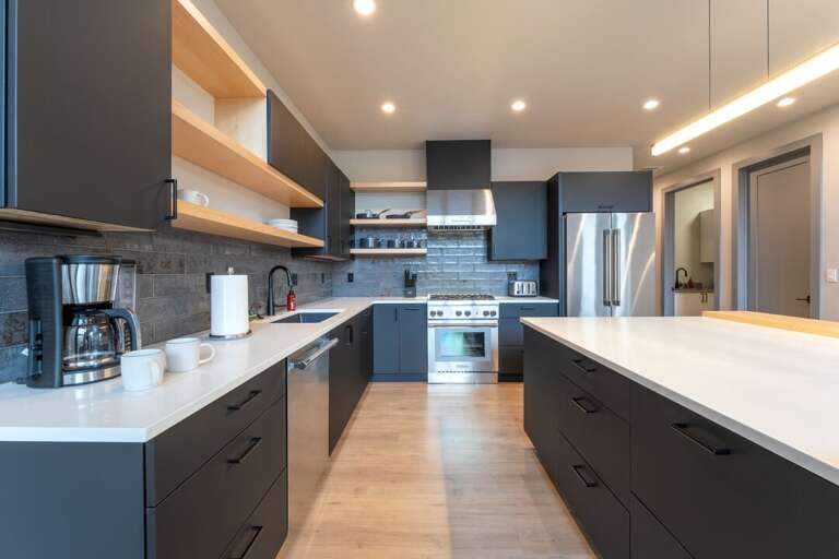 Kitchen with sleek finishes. | Main Level