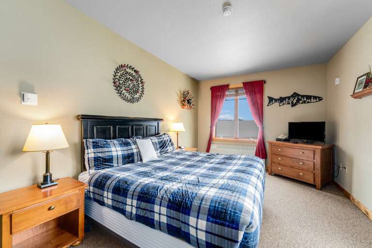 Primary bedroom with king bed.