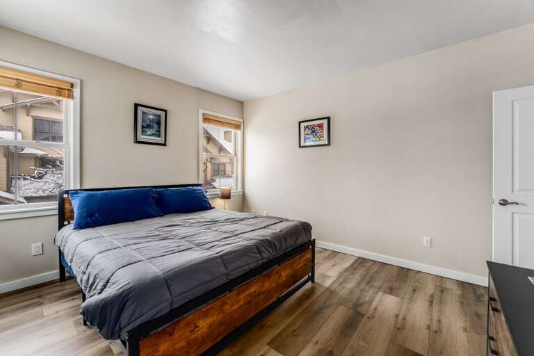 King size bed. | Main Level