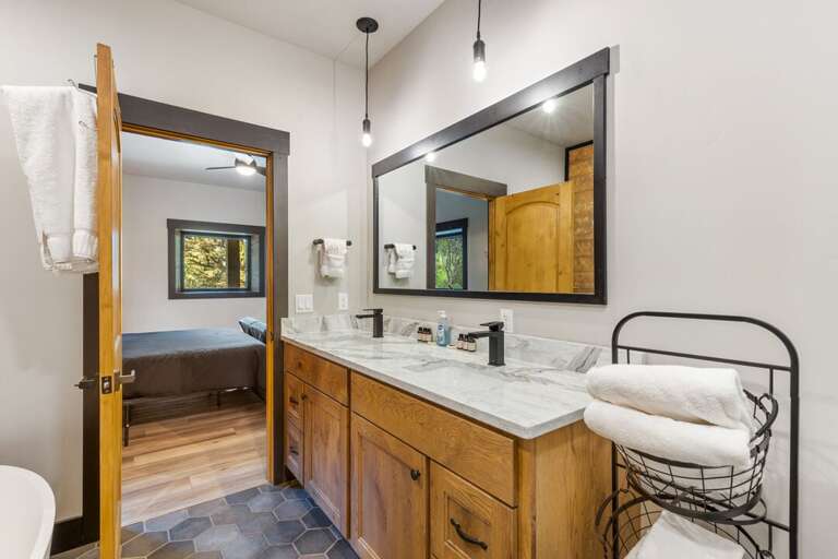Dual vanity allows ample space to get ready for bed | Upper Level