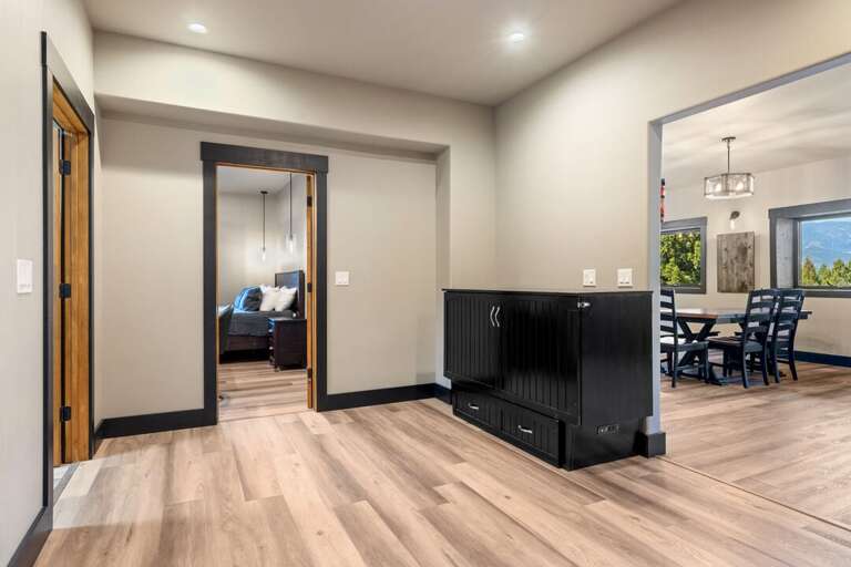 The lower level provides a feel of a second home.