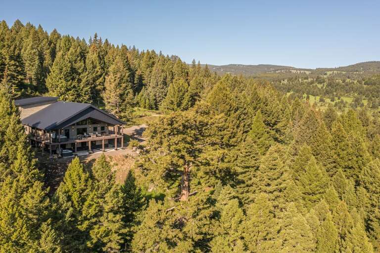 Trees & Mountains surround this home