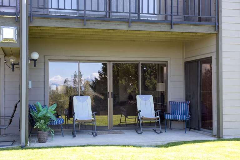 Ground Level patio with seating to take in the views.