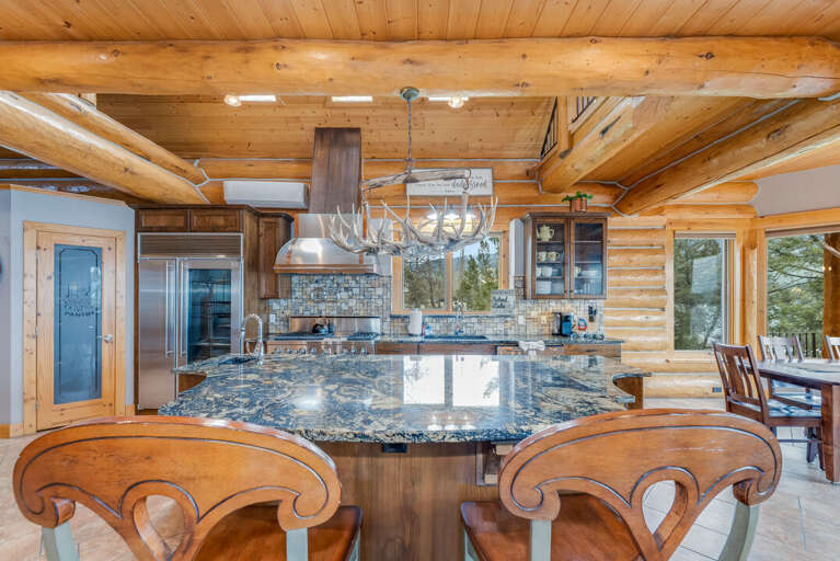 Bar seating for two people. | Interior