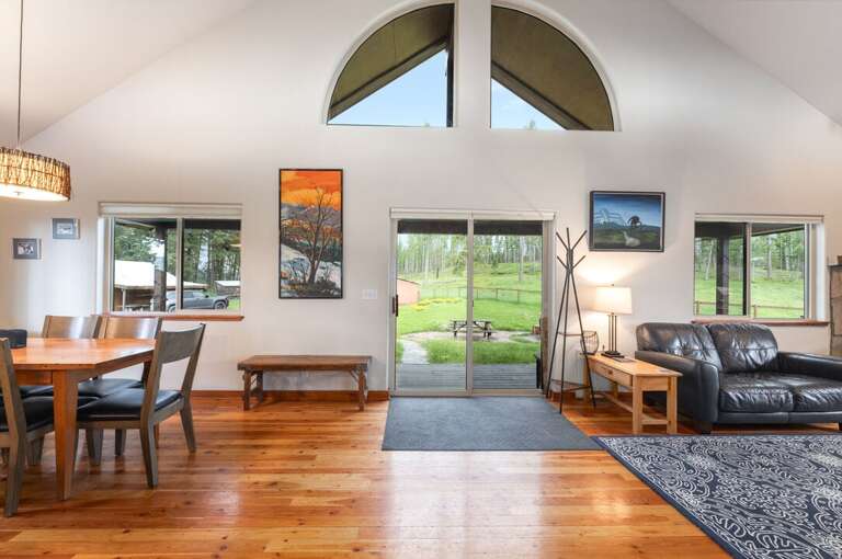 Wide open living space connecting kitchen and living area | Interior