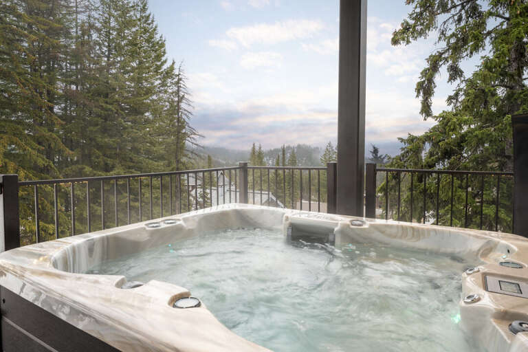 Hot tub with views of the slopes. | Exterior