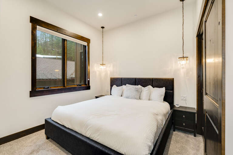 Private bedroom with king size bed. | Main Level