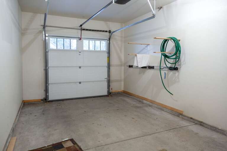 Garage space for one car.