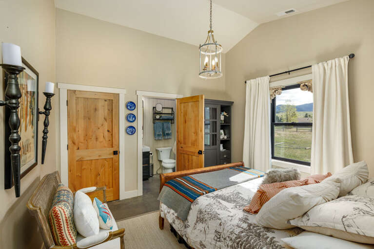 Bedroom with rustic décor and accents I Main Level