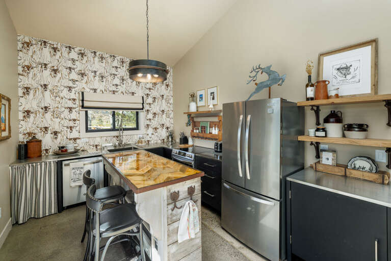 Charming rustic kitchen with modern finishes I Main Level