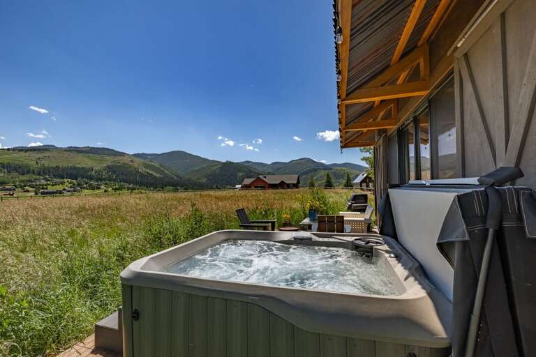Enjoy the unbeatable hot tub right outside.